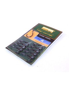 PB Products Chod Haken Barbed mit DBF-Beschichtung 10 Stück Größe 4 Angelhaken-Endtackle-JJ-Fishing