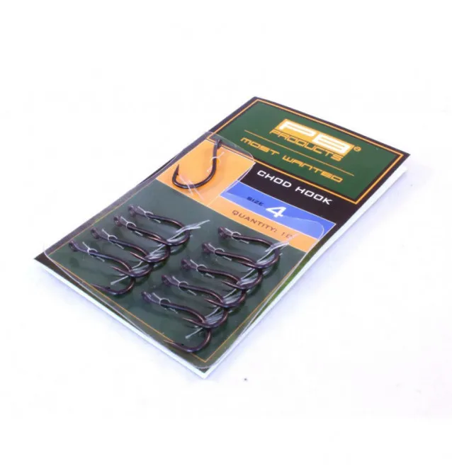 PB Products Chod Haken Barbed mit DBF-Beschichtung 10 Stück Größe 6 Angelhaken-Endtackle-JJ-Fishing