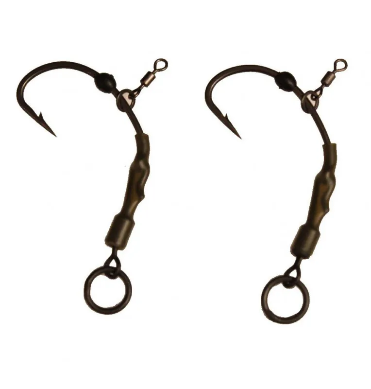 PB Products Ready Ronnie Rig Barbed 2 Stück Größe 4 Vorfächer-Endtackle-JJ-Fishing