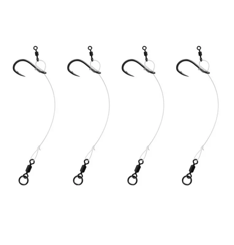 Delphin The End Chod Rig 4 Stück 6cm 0,45mm Größe 6 Vorfächer-Vorfächer-JJ-Fishing