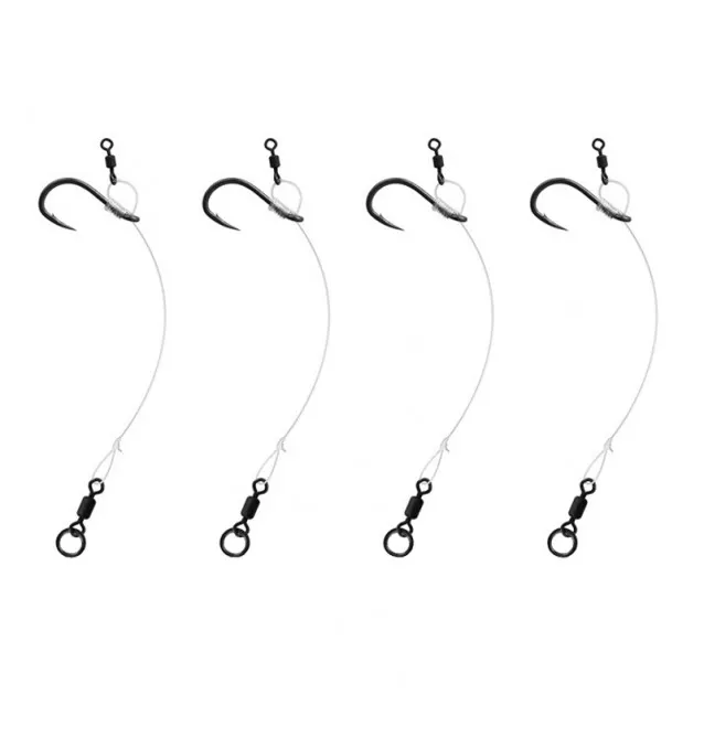 Delphin The End Chod Rig 4 Stück 8cm 0,45mm Größe 6 Vorfächer-Vorfächer-JJ-Fishing