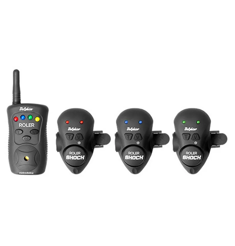 Delphin Roler Shock 3+1 Welsbissanzeiger Set Catfish Bitealarm-Bissanzeiger & Bobbins-JJ-Fishing