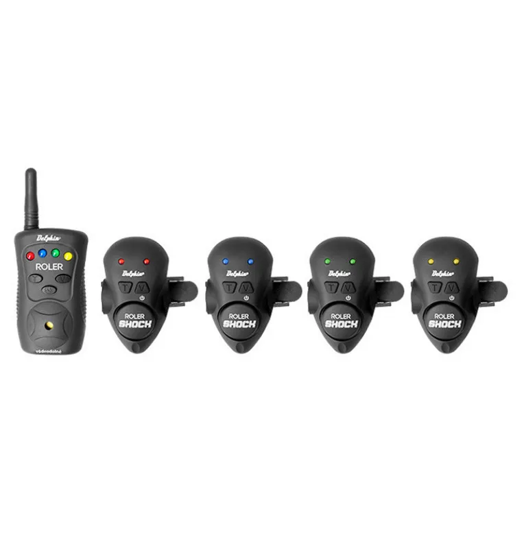 Delphin Roler Shock 4+1 Welsbissanzeiger Set Catfish Bitealarm-Bissanzeiger & Bobbins-JJ-Fishing