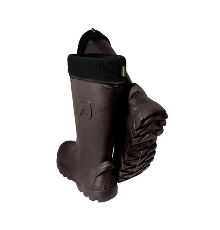 Delphin Bronto Gummistiefel Größe 42 Braun gefütterte Thermostiefel Boots-Schuhe-JJ-Fishing