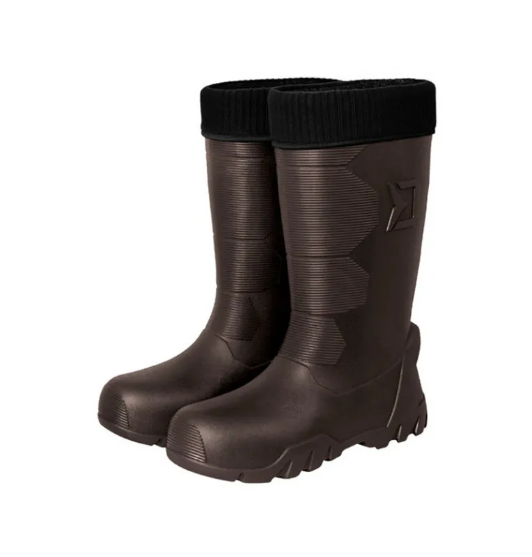 Delphin Bronto Gummistiefel Größe 41 Braun gefütterte Thermostiefel Boots-Schuhe-JJ-Fishing