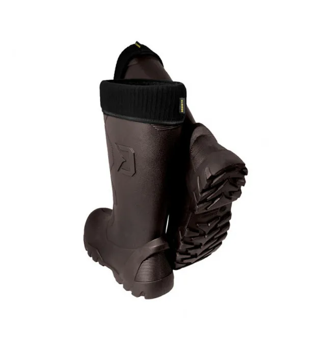 Delphin Bronto Gummistiefel Größe 41 Braun gefütterte Thermostiefel Boots-Schuhe-JJ-Fishing