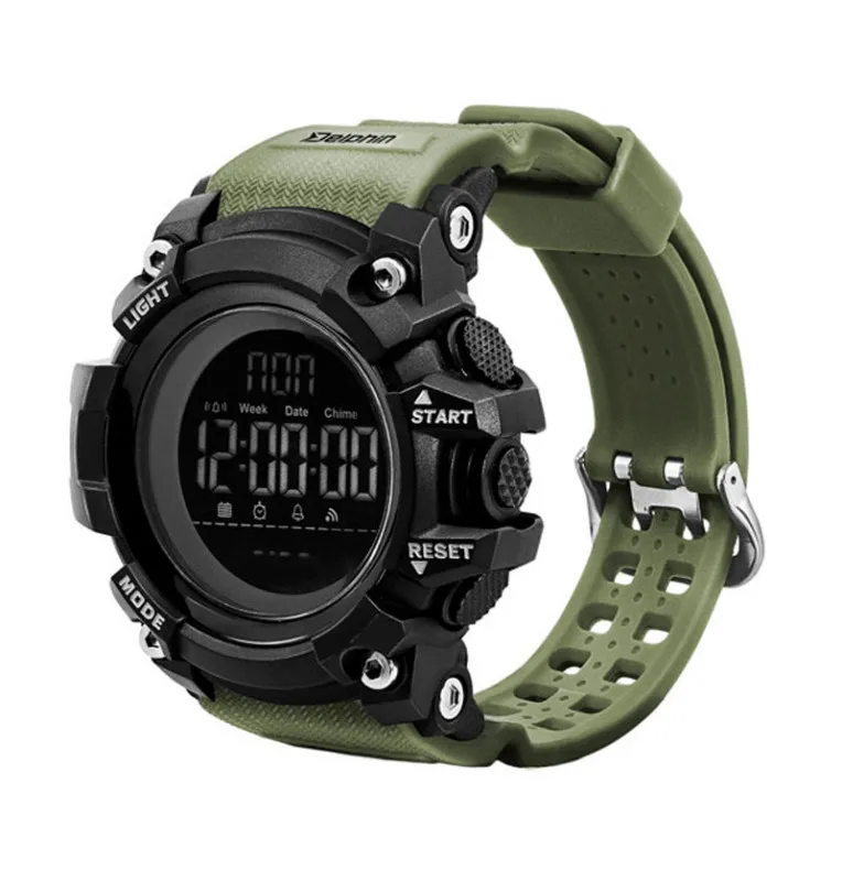 Delphin Armbanduhr Wirus Digital Watch Uhr Limited Edition Grün 22-Masken, Handschuhe & Co-JJ-Fishing