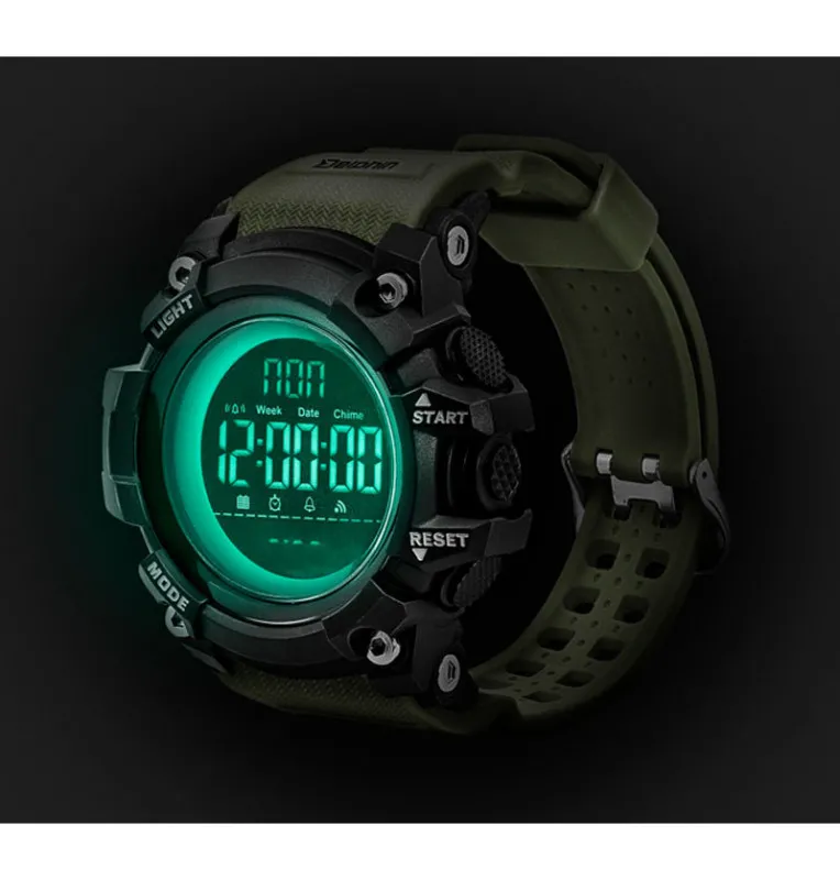 Delphin Armbanduhr Wirus Digital Watch Uhr Limited Edition Grün 22-Masken, Handschuhe & Co-JJ-Fishing