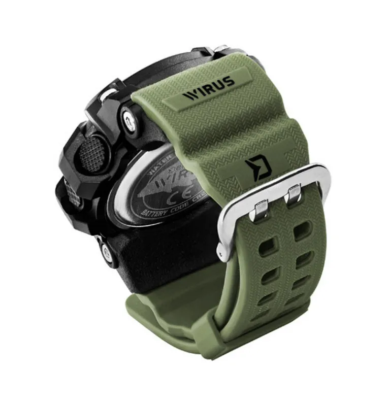 Delphin Armbanduhr Wirus Digital Watch Uhr Limited Edition Grün 22-Masken, Handschuhe & Co-JJ-Fishing