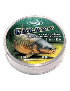 Katran Galaxy Taper Mono Shock Leader 0,28-0,57mm 5 Stück 15m Konische Schlagschnur-Endtackle-JJ-Fishing