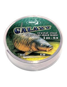 Katran Galaxy Taper Mono Shock Leader 0,30-0,57mm 5 Stück 15m Konische Schlagschnur-Endtackle-JJ-Fishing