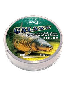 Katran Galaxy Taper Mono Shock Leader 0,33-0,57mm 5 Stück 15m Konische Schlagschnur-Endtackle-JJ-Fishing