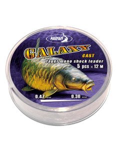 Katran Galaxy Cast Taper Mono Shock Leader 0,30-0,47mm 5 Stück 12m Konische Schlagschnur-Endtackle-JJ-Fishing