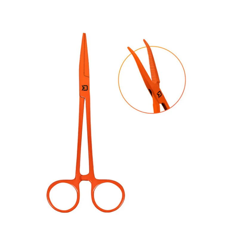 Delphin Atak! Reflex Curved Forceps 15cm Zange Neon Edition-Werkzeuge-JJ-Fishing