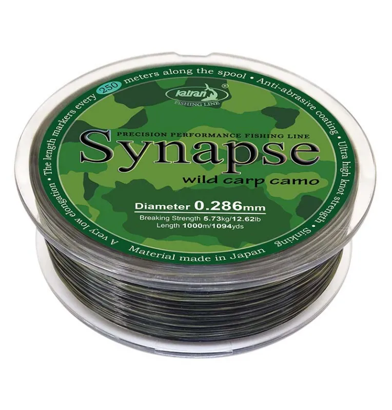 Katran Synapse Wild Carp Camo 0,286mm 5,73kg 1000m Fishing Line Angelschnur Limited Edition-Schnüre-JJ-Fishing