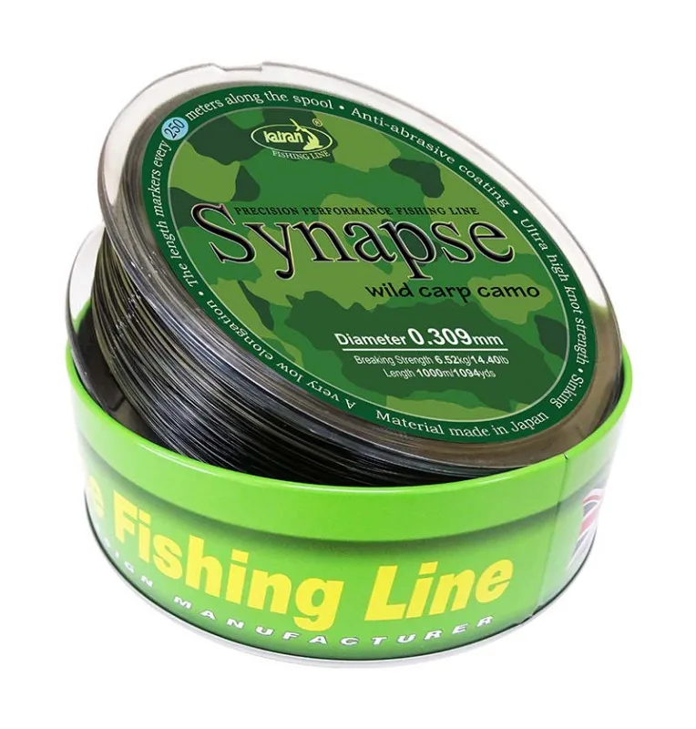 Katran Synapse Wild Carp Camo 0,309mm 6,52kg 1000m Fishing Line Angelschnur Limited Edition-Cords-JJ-Fishing