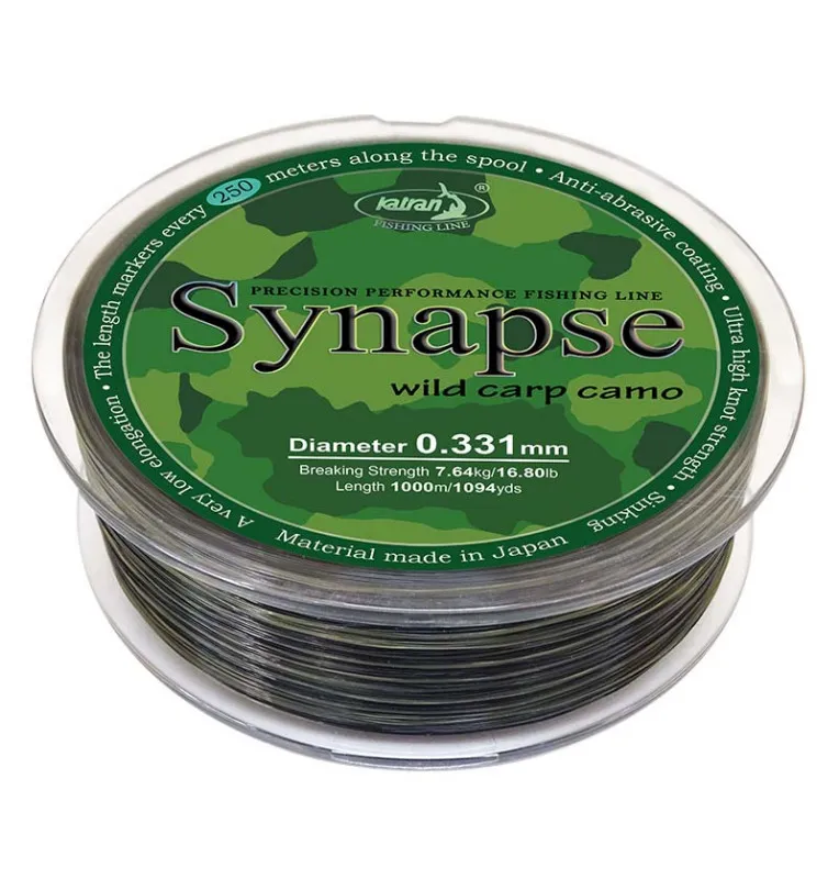 Katran Synapse Wild Carp Camo 0,331mm 7,64kg 1000m Fishing Line Angelschnur Limited Edition-Schnüre-JJ-Fishing