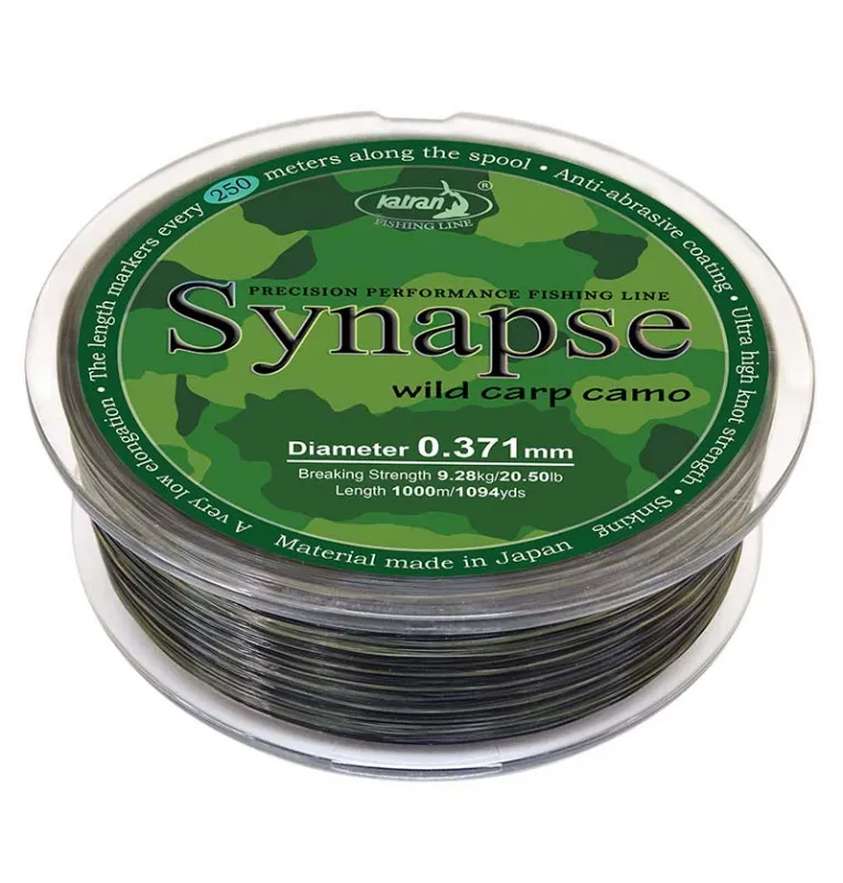 Katran Synapse Wild Carp Camo 0,371mm 9,28kg 1000m Fishing Line Angelschnur Limited Edition-Schnüre-JJ-Fishing