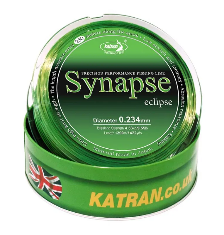 Katran Synapse Eclipse 0,234mm 4,33kg 1300m sinkende Fishing Line Angelschnur Neon + Black Edition-Schnüre-JJ-Fishing