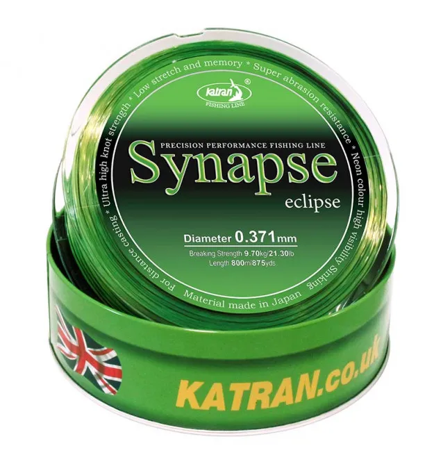 Katran Synapse Eclipse 0,371mm 9,70kg 800m sinkende Fishing Line Angelschnur Neon + Black Edition-Cords-JJ-Fishing
