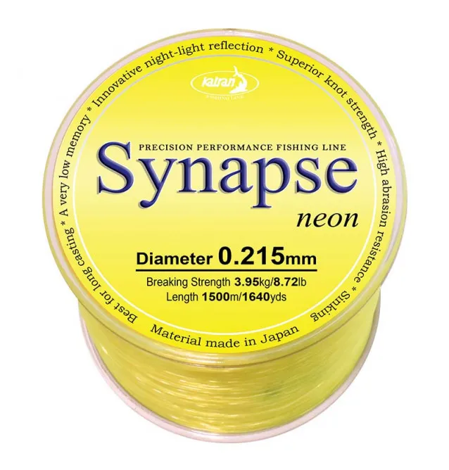 Katran Synapse Neon 0,215mm 3,95kg 1500m sinkende Fishing Line Angelschnur Fluo Edition-Schnüre-JJ-Fishing