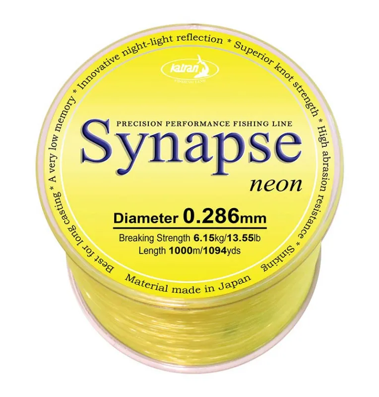 Katran Synapse Neon 0,286mm 6,15kg 1000m sinkende Fishing Line Angelschnur Fluo Edition-Schnüre-JJ-Fishing