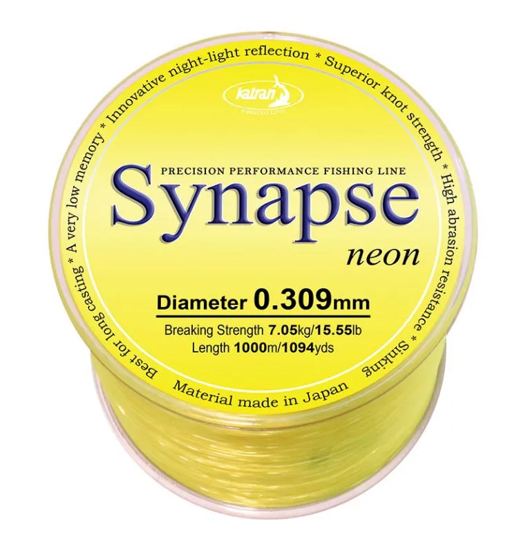 Katran Synapse Neon 0,309mm 7,05kg 1000m sinkende Fishing Line Angelschnur Fluo Edition-Schnüre-JJ-Fishing