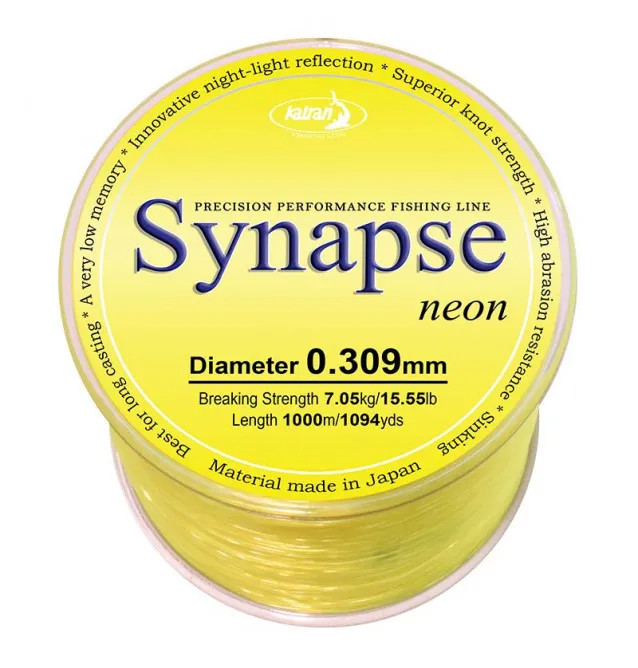 Katran Synapse Neon 0,309mm 7,05kg 1000m sinkende Fishing Line Angelschnur Fluo Edition-Schnüre-JJ-Fishing