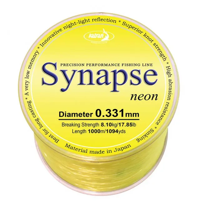Katran Synapse Neon 0,331mm 8,10kg 1000m sinkende Fishing Line Angelschnur Fluo Edition-Schnüre-JJ-Fishing