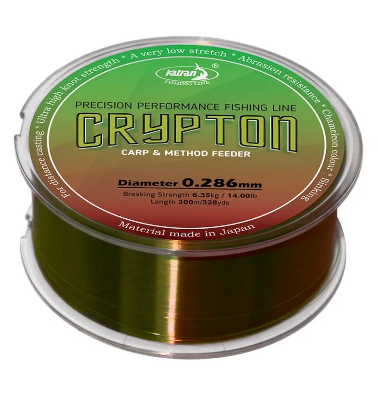 Katran Crypton Carp & Method Feeder 0,286mm 6,35kg 300m sinkende Fishing Line Angelschnur Chameleon Colour Edition-Schnüre-JJ...