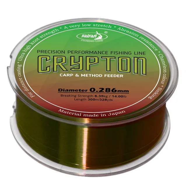Katran Crypton Carp & Method Feeder 0,286mm 6,35kg 300m sinkende Fishing Line Angelschnur Chameleon Colour Edition-Schnüre-JJ...