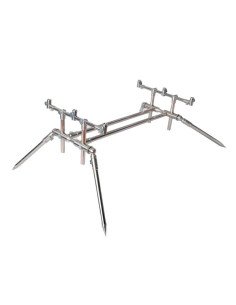 Holdcarp Brilliant Rod Pod+ LONG LEGS für 3 Ruten mit verstellbaren Buzzbars Fully Adjustable stainless steel Rod Pod-Tackle ...