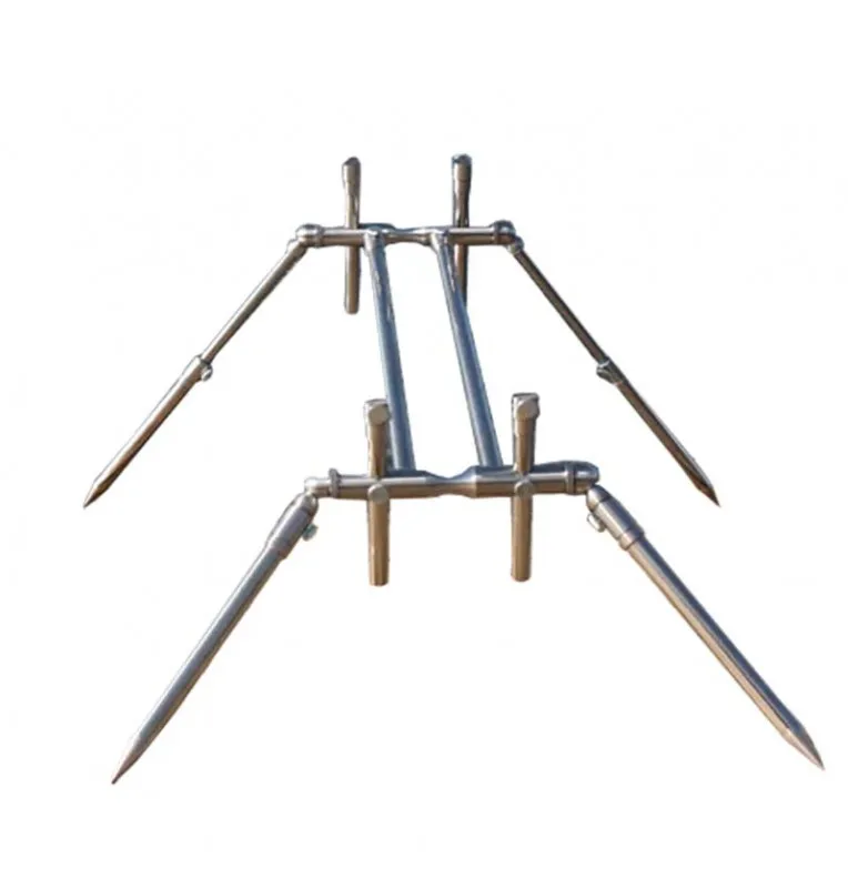 Holdcarp Brilliant Rod Pod+ LONG LEGS für 3 Ruten mit verstellbaren Buzzbars Fully Adjustable stainless steel Rod Pod-Tackle ...
