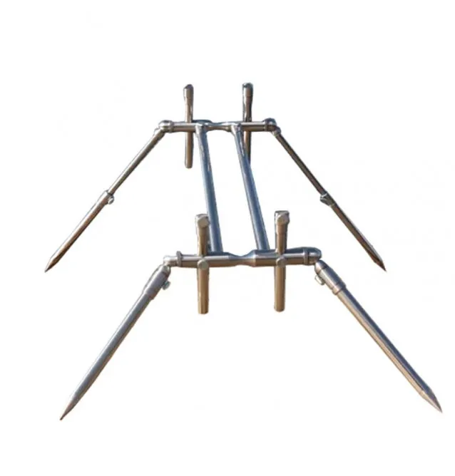 Holdcarp Brilliant Rod Pod+ LONG LEGS für 3 Ruten mit verstellbaren Buzzbars Fully Adjustable stainless steel Rod Pod-Tackle ...