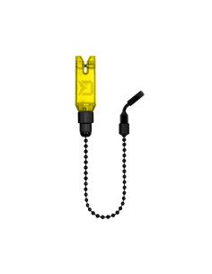 Delphin Pendelbissanzeiger ChainBlock Gelb mit Knicklichtfach Chain Indicator-Bissanzeiger & Bobbins-JJ-Fishing