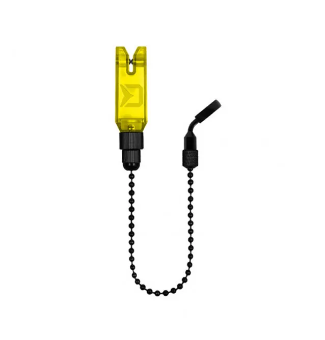 Delphin Pendelbissanzeiger ChainBlock Gelb mit Knicklichtfach Chain Indicator-Bissanzeiger & Bobbins-JJ-Fishing